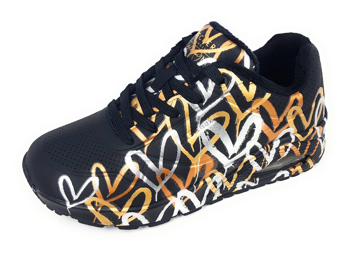 Skechers Uno - Metallic Love 155523 BKGD Schwarz BKGD Black/ Gold Skechers Uno - Metallic Love 155523 BKGD Schwarz BKGD Black/ Gold