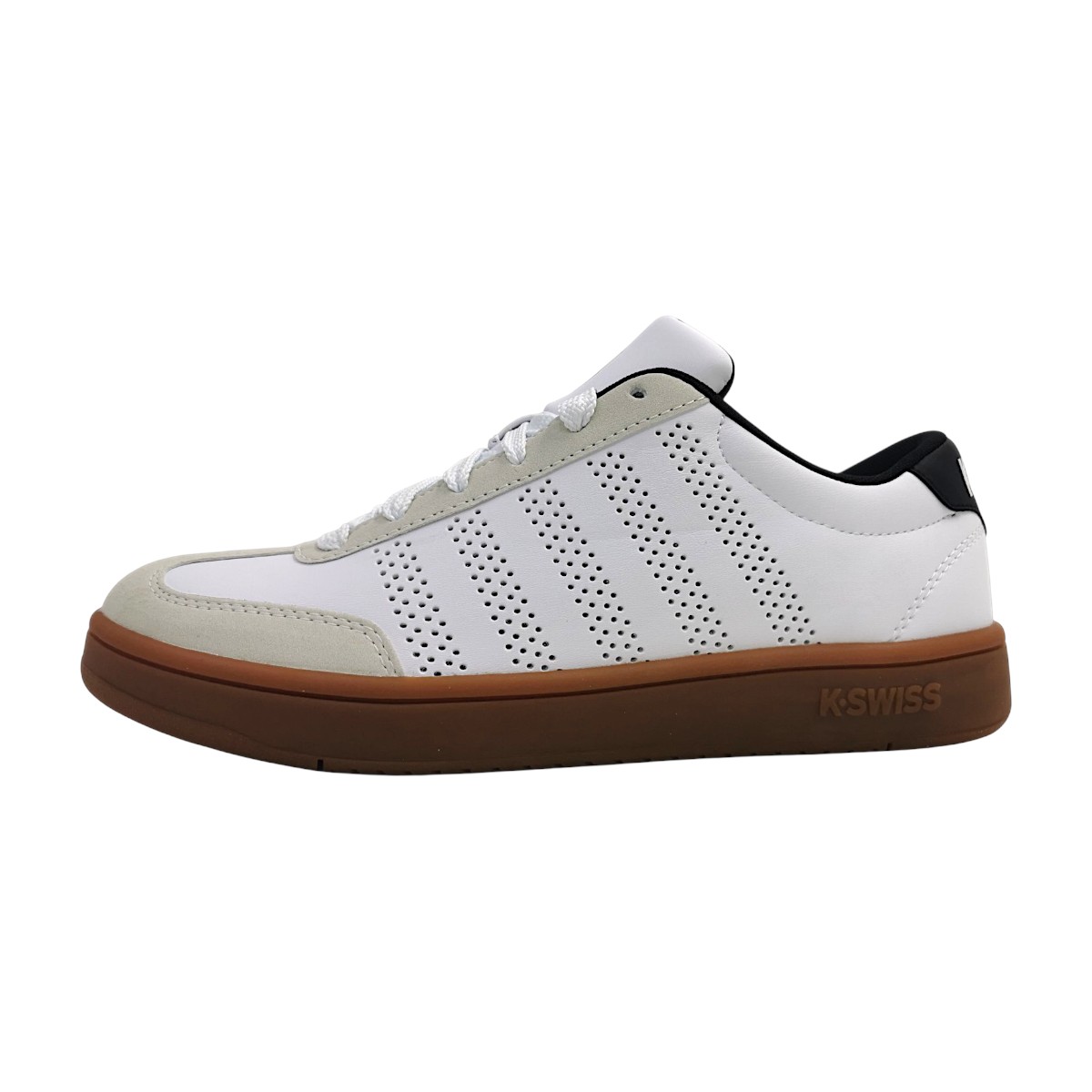 K-Swiss Court Open T-Toe G Herrenschuhe sportlicher Schnürer Weiß Freizeit K-Swiss Court Open T-Toe G Herrenschuhe sportlicher Schnürer Weiß Freizeit