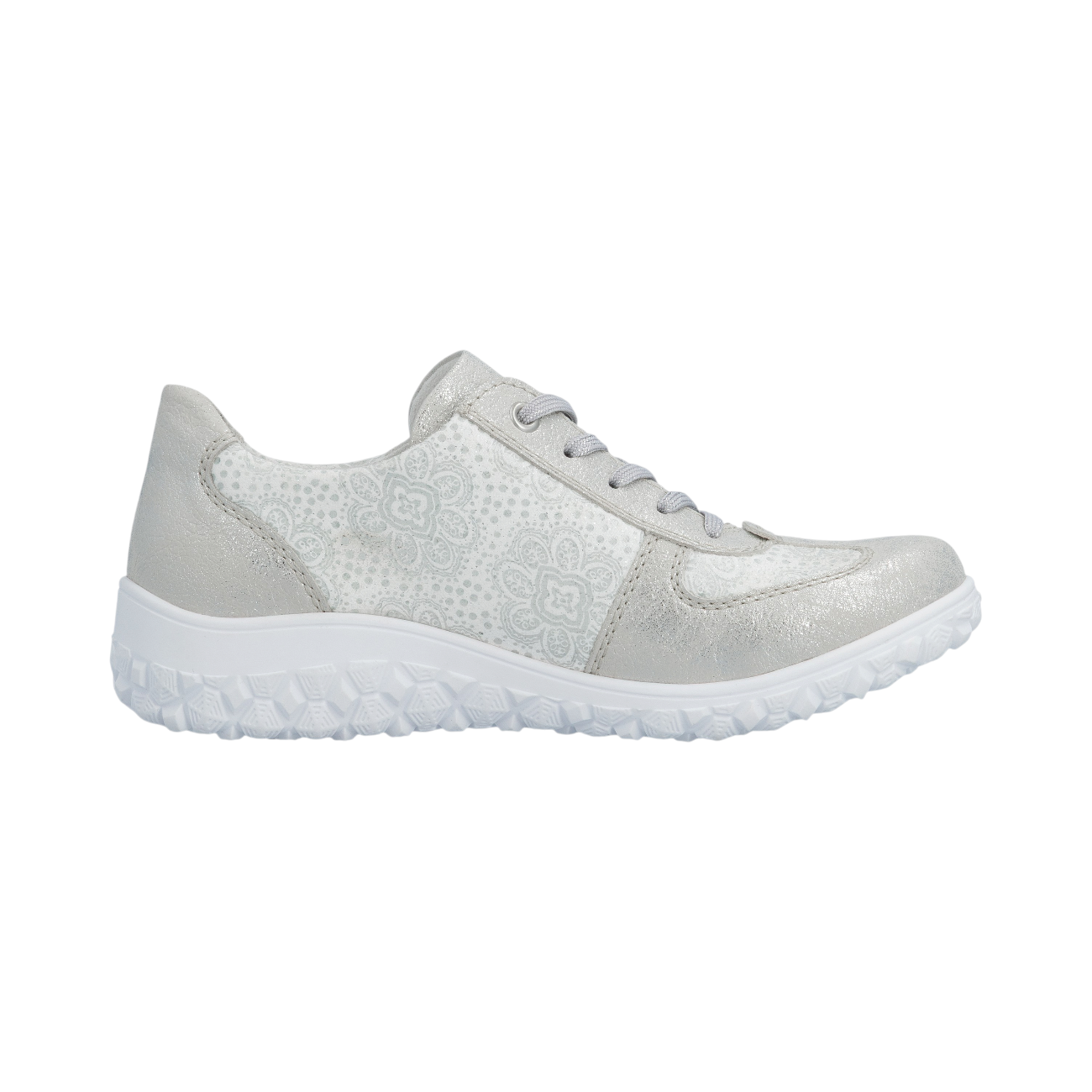 Rieker Damenschuhe Schnürschuhe Sportive Silber Freizeit (silber/platin 90, Gr. 1:39)