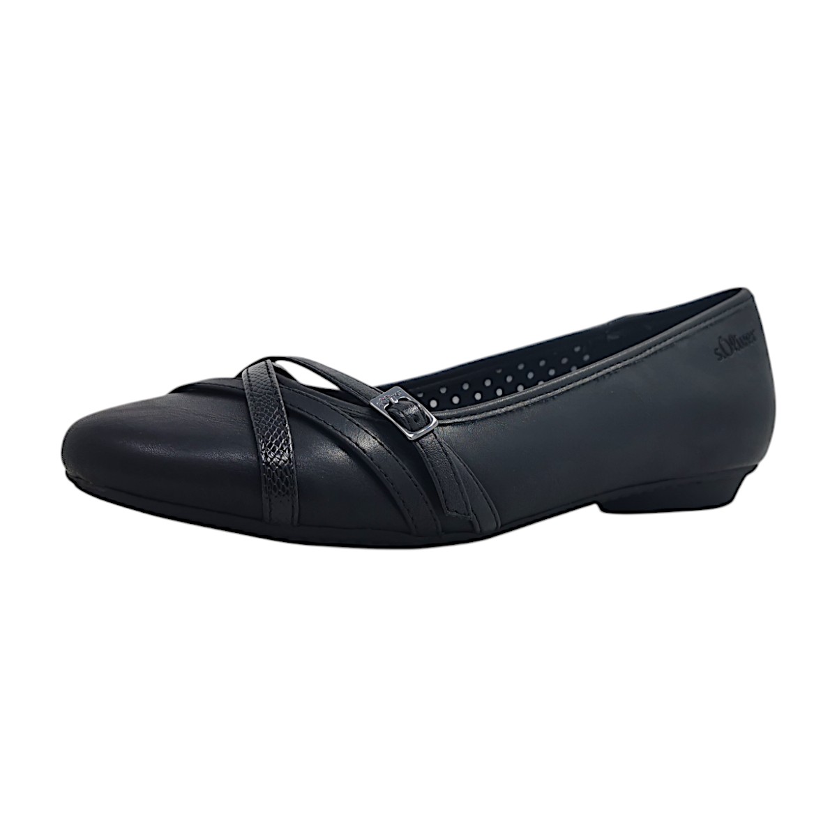 s.Oliver Damenschuhe Ballerinas Schwarz Freizeit