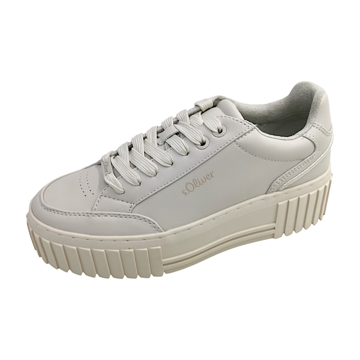 s.Oliver Damenschuhe Schnürschuhe Sportive sportlicher Schnürer Beige Freizeit (black 0A1, Größe 41 EU)
