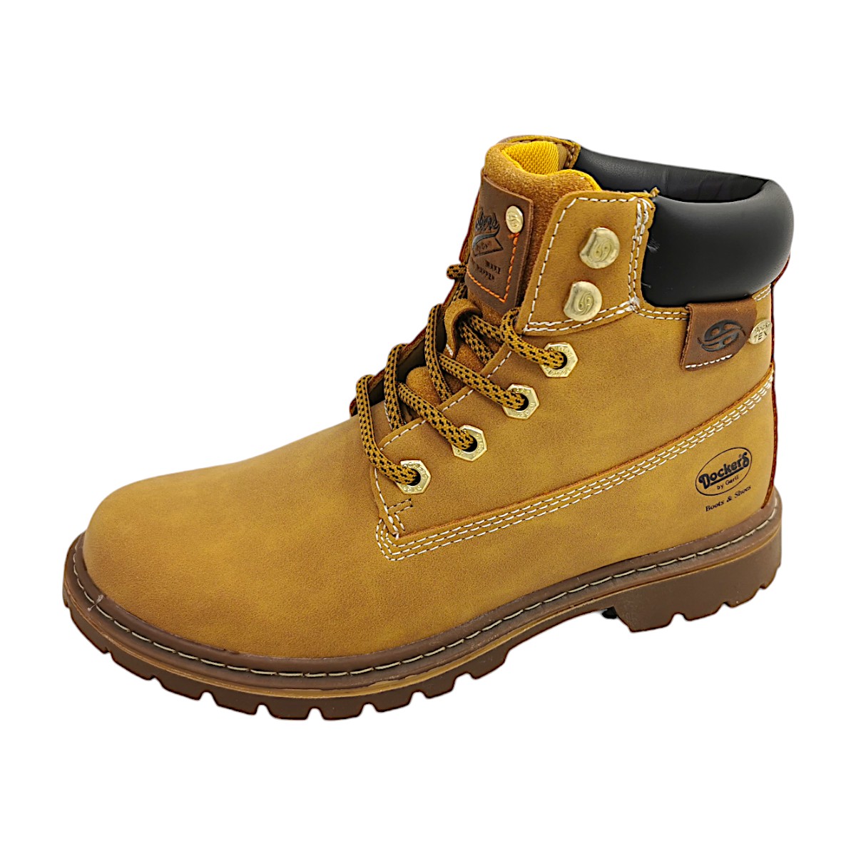 Dockers by Gerli Damenschuhe Schnürstiefel Braun Freizeit (910 golden tan, Größe 37 EU)