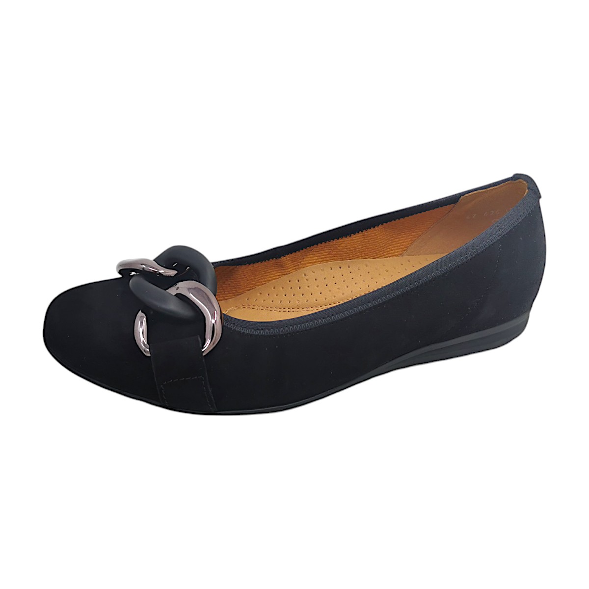 Gabor Comfort Damenschuhe Ballerina Schwarz Freizeit (schwarz(uni+asilb), Größe 36.5 EU)