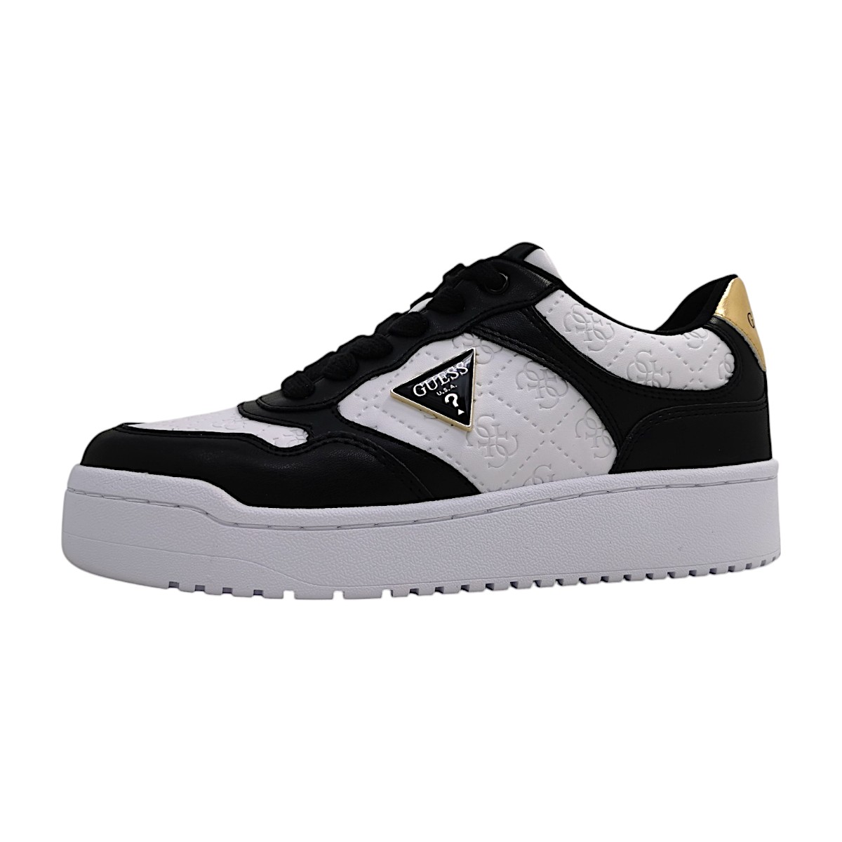 Guess Miram 6 Damenschuhe Schnürschuhe Sportive Schwarz Freizeit