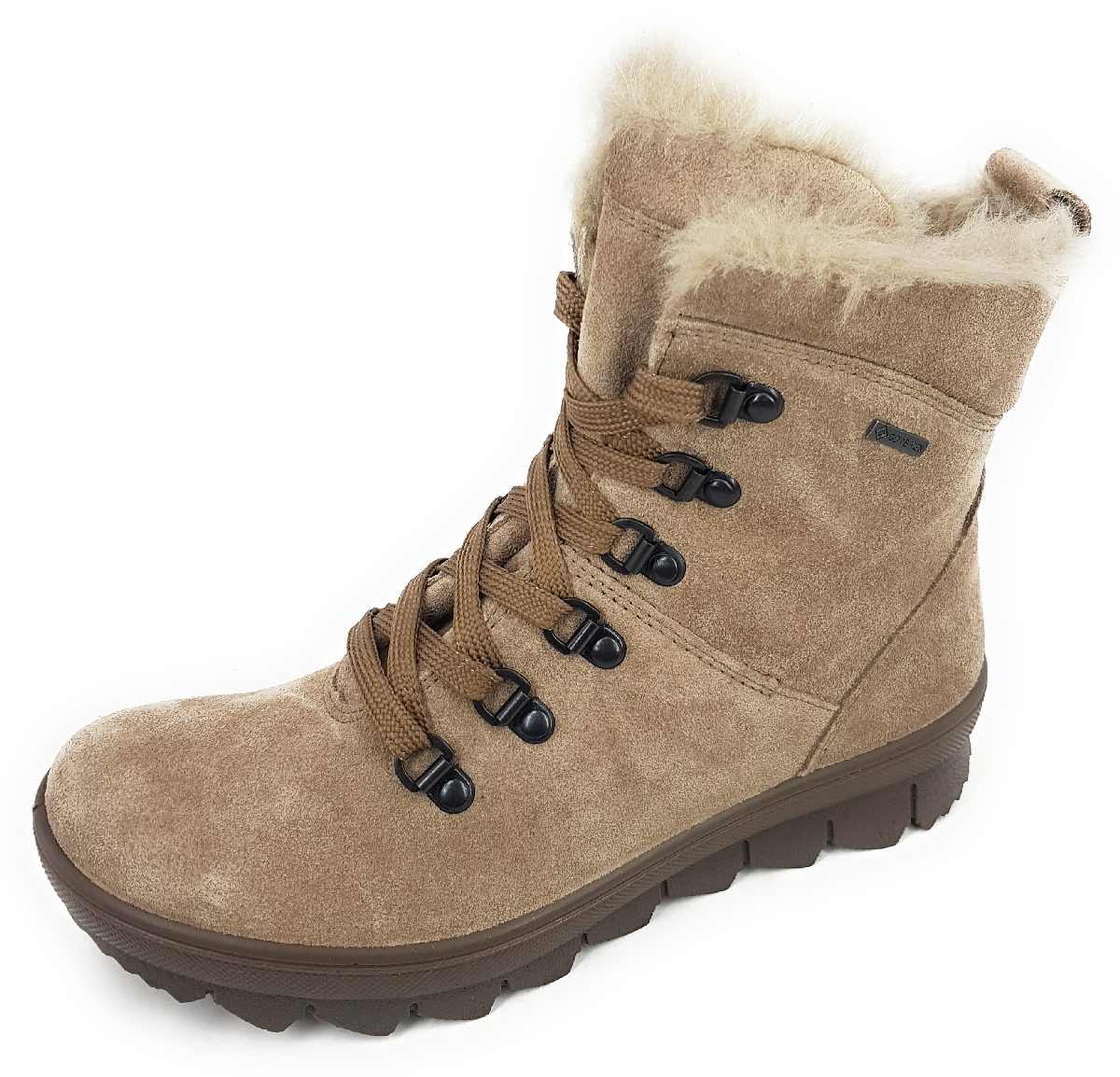 Legero Novara Damenschuhe Stiefel Schnürer Beige Freizeit (giotto (beige) 4500, Größe 43 EU)