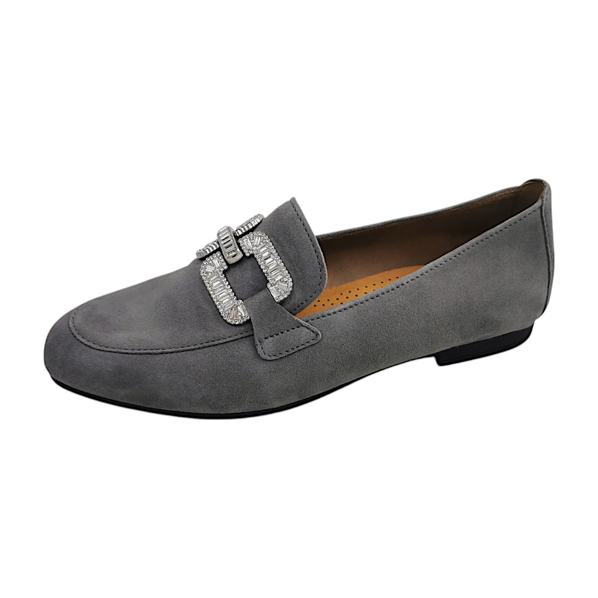 Gabor Damenschuhe Halbschuhe Slipper Grau Freizeit (stone (kristall), Größe 37.5 EU)