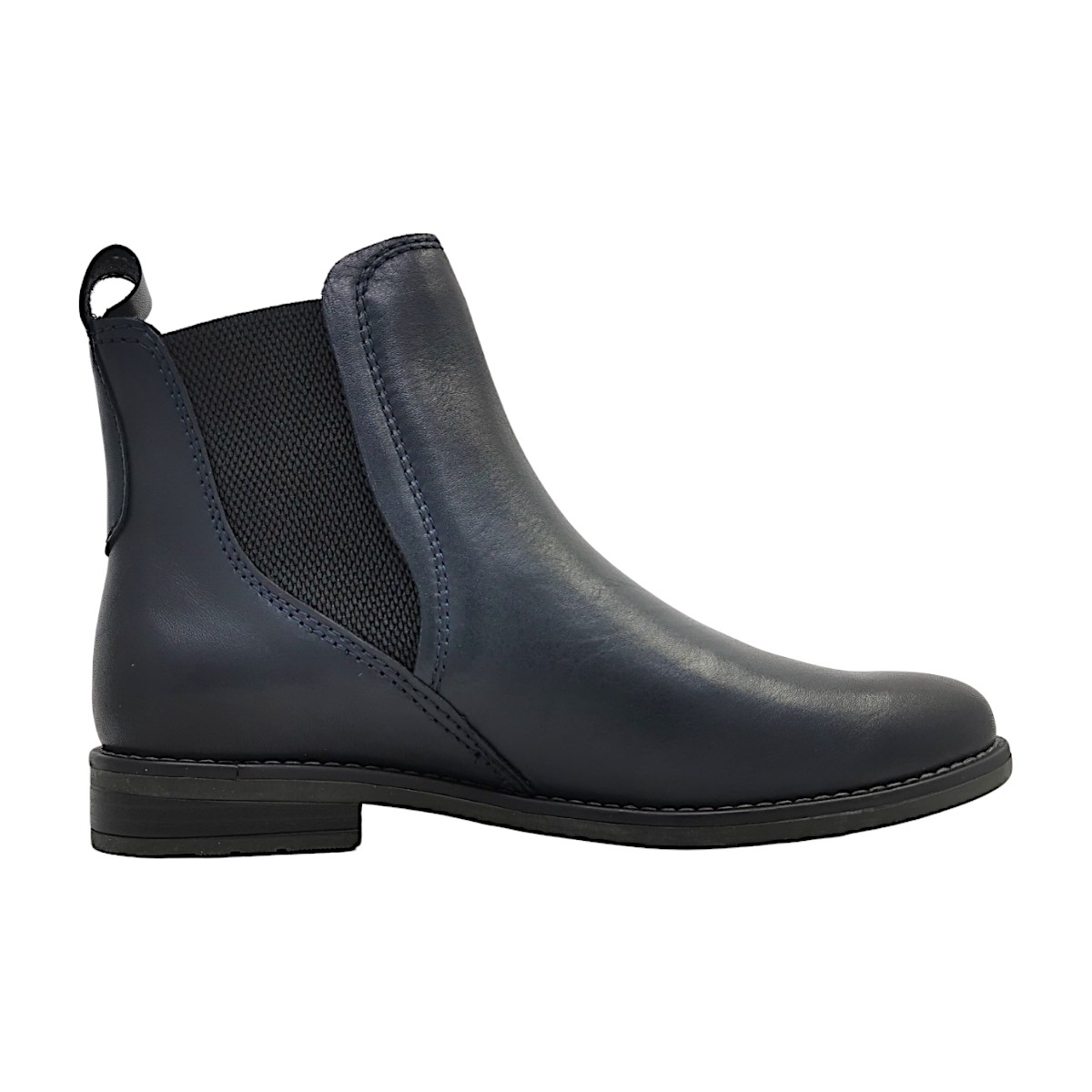 Marco Tozzi Damenschuhe Schlupfstiefel Stiefelette Schwarz Freizeit (80F- Navy, Größe 39 EU)