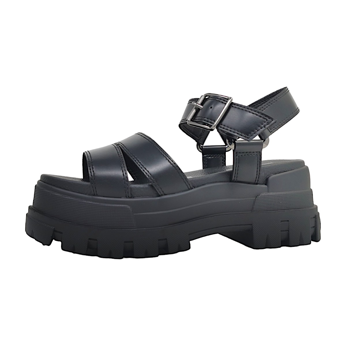 Buffalo Damenschuhe Sandalen Hoch Sandalette Schwarz Freizeit