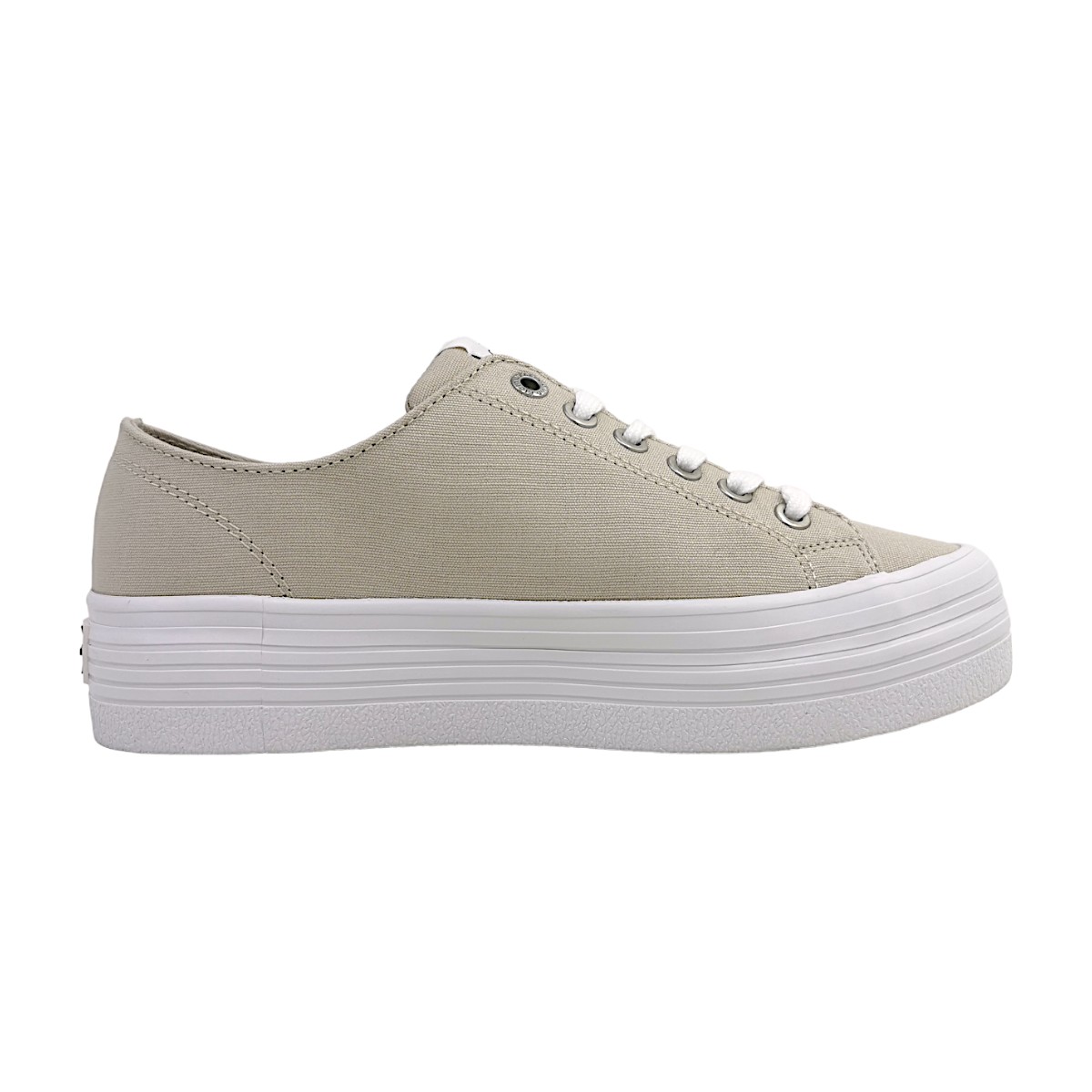 Calvin Klein Vulc Flatform YW04W01030 Beige 0F4- Eggshell
