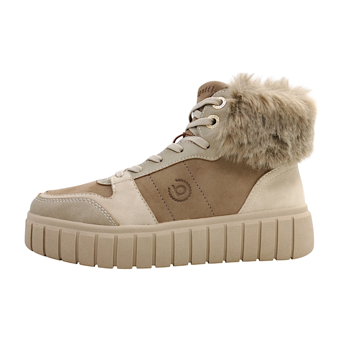 Bugatti Woman Damenschuhe Schaftstiefel Beige Freizeit