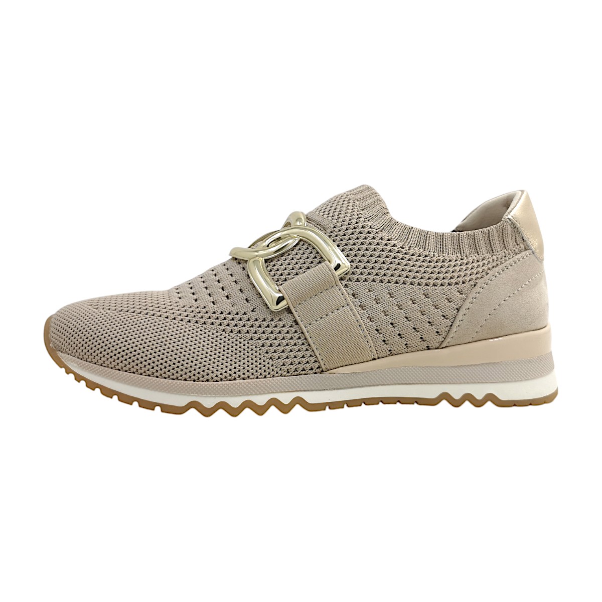 Marco Tozzi Damenschuhe Halbschuhe Slipper Beige Freizeit