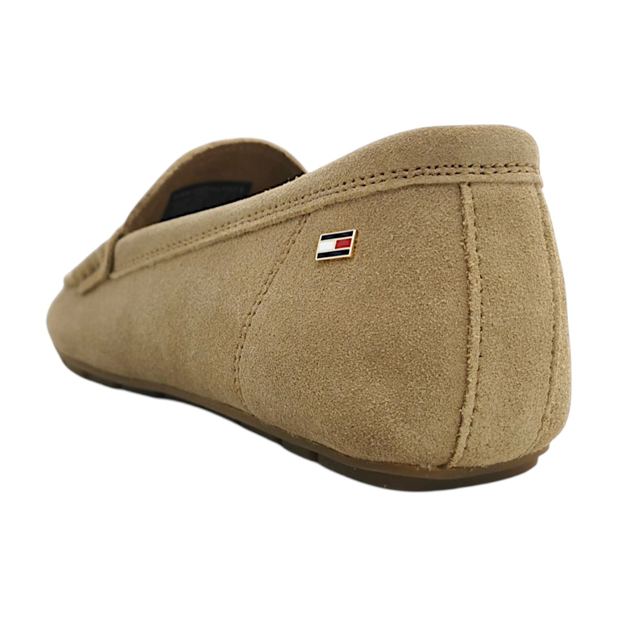 Tommy Hilfiger Suede Driver Loafer FW0FW08558RBC Beige Safari Canvas RBC