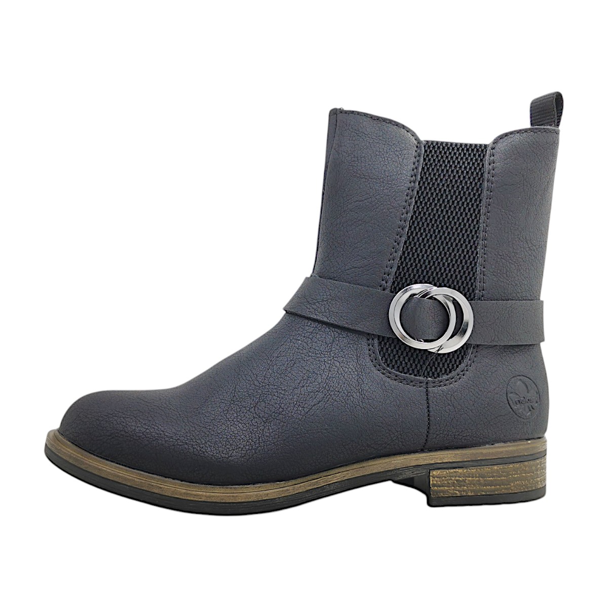 Rieker Damenschuhe Reißverschluss Schaftstiefel Schwarz Freizeit