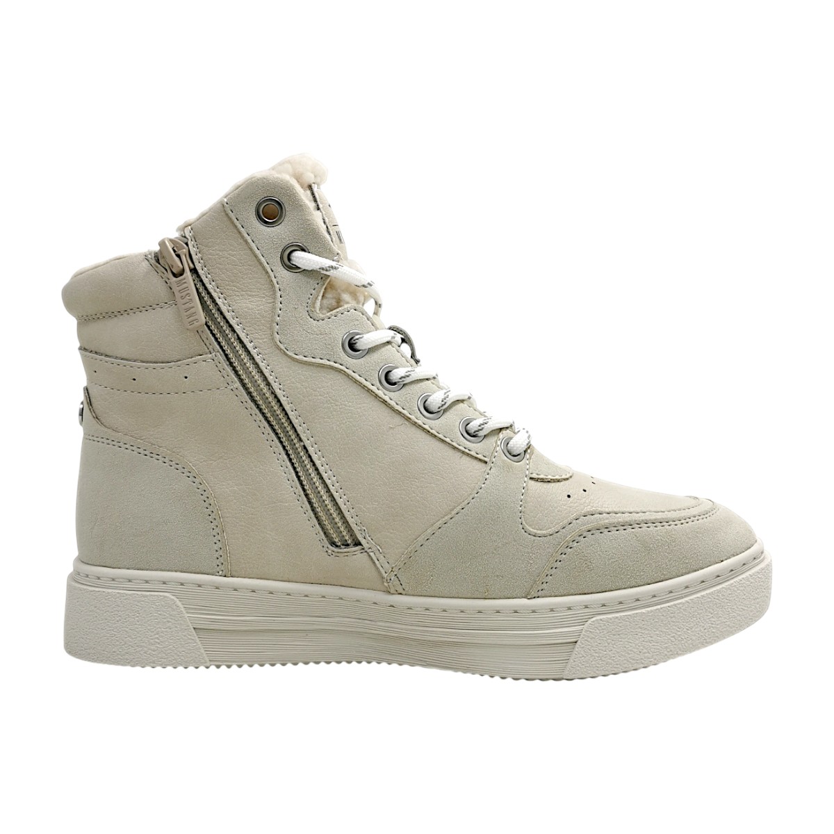 Mustang Damenschuhe Schnürstiefel Weiß Freizeit (white, Größe 38 EU)