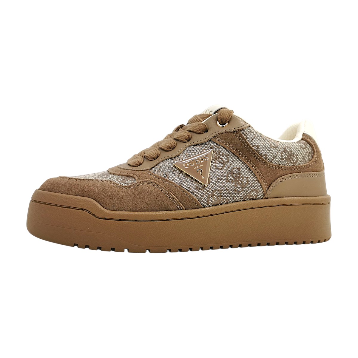 Guess Miram16 Damenschuhe Schnürschuhe Sportive Beige Sport (taupe, Gr. 1:41)