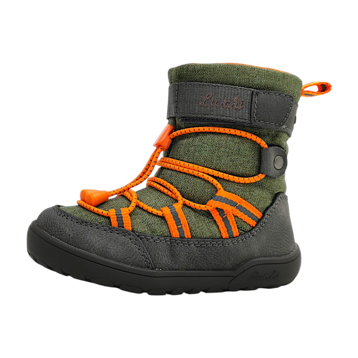 Lurchi Jale 1 BF Tex Kinderschuhe Jungen Stiefel Wasserdicht Winterstiefel Grün Freizeit (Coal, Größe 30 EU)