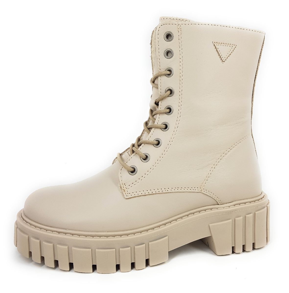 Palpa Damenschuhe Stiefeletten Schnürer Stiefel Beige Freizeit
