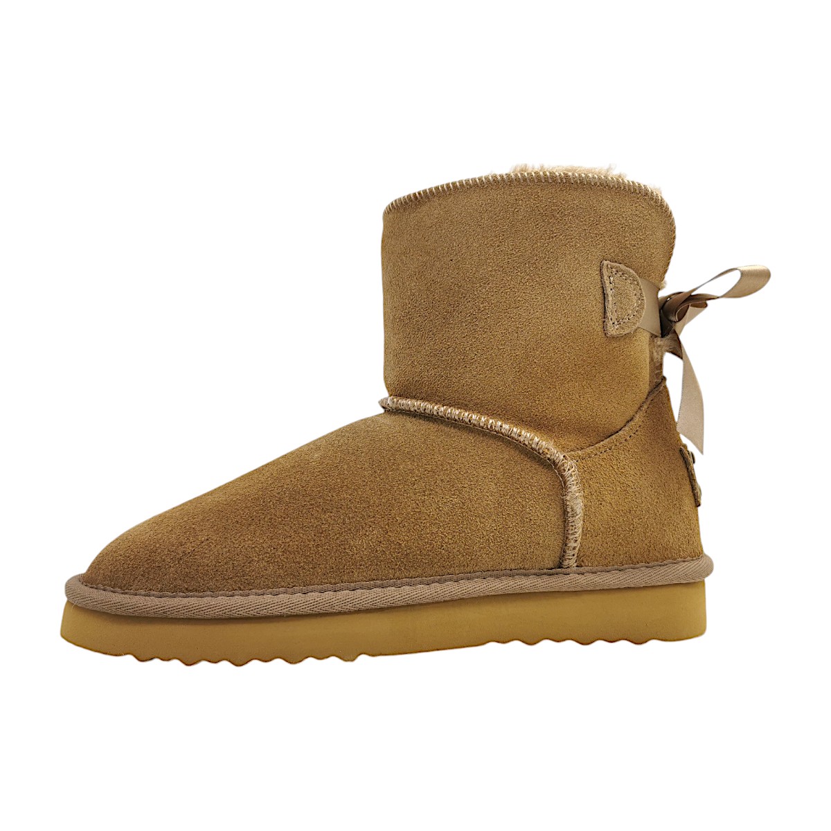 OOG Damenschuhe Gefüttert Schaftstiefel Braun Freizeit