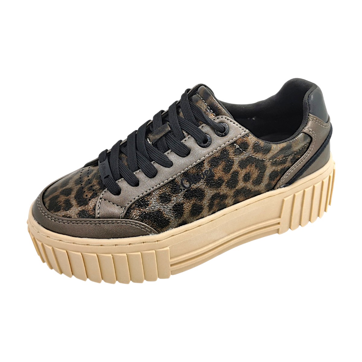 s.Oliver Damenschuhe sportlicher Schnürer Braun Freizeit (leo met.93A1, Gr. 1:37) s.Oliver Damenschuhe sportlicher Schnürer Braun Freizeit (leo met.93A1, Gr. 1:37)
