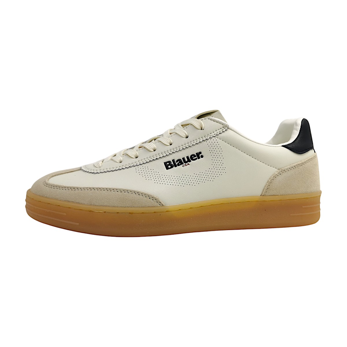 Blauer USA Grant Herrenschuhe sportlicher Schnürer Beige Freizeit