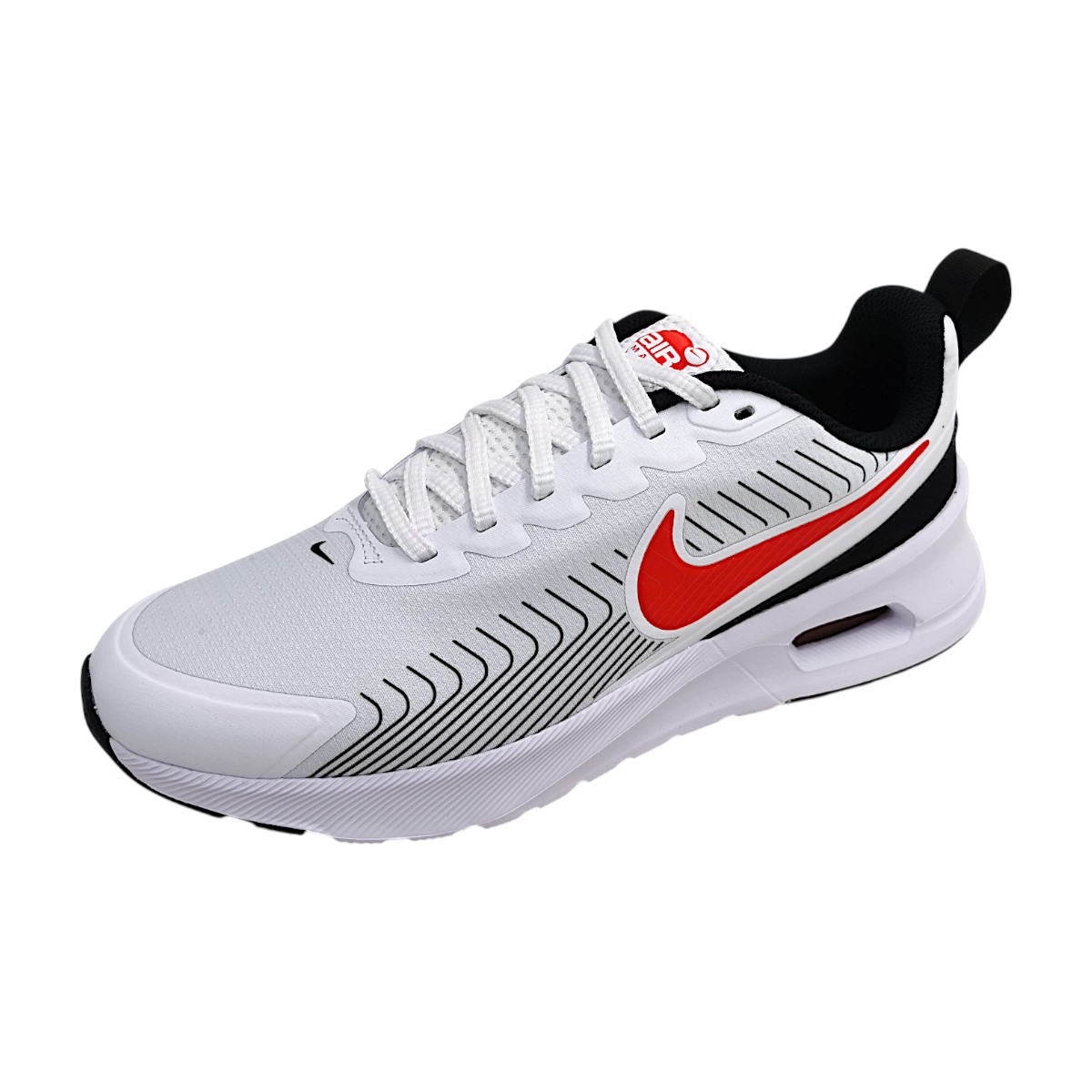 Nike Air Max Nuaxis Sportschuhe Herren Trainingsschuhe Sportschuh Weiß Freizeit (104 White/Red, Größe 40.5 EU) Nike Air Max Nuaxis Sportschuhe Herren Trainingsschuhe Sportschuh Weiß Freizeit (104 White/Red, Größe 40.5 EU)