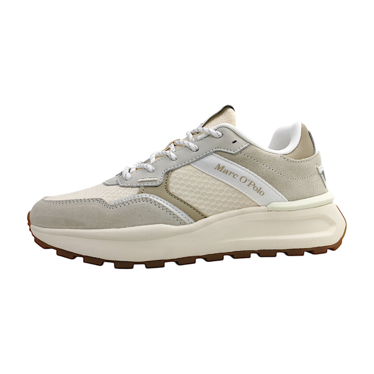 Marc O'Polo Damenschuhe Schnürschuhe Sportive Beige Freizeit