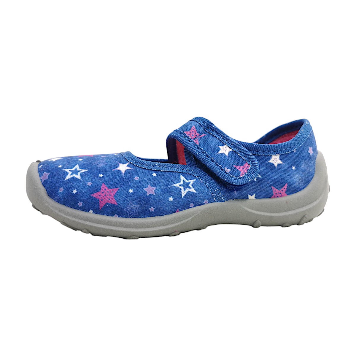 Fischer Markenschuhe Boogy Kinderschuhe Mädchen Hausschuhe Blau Freizeit