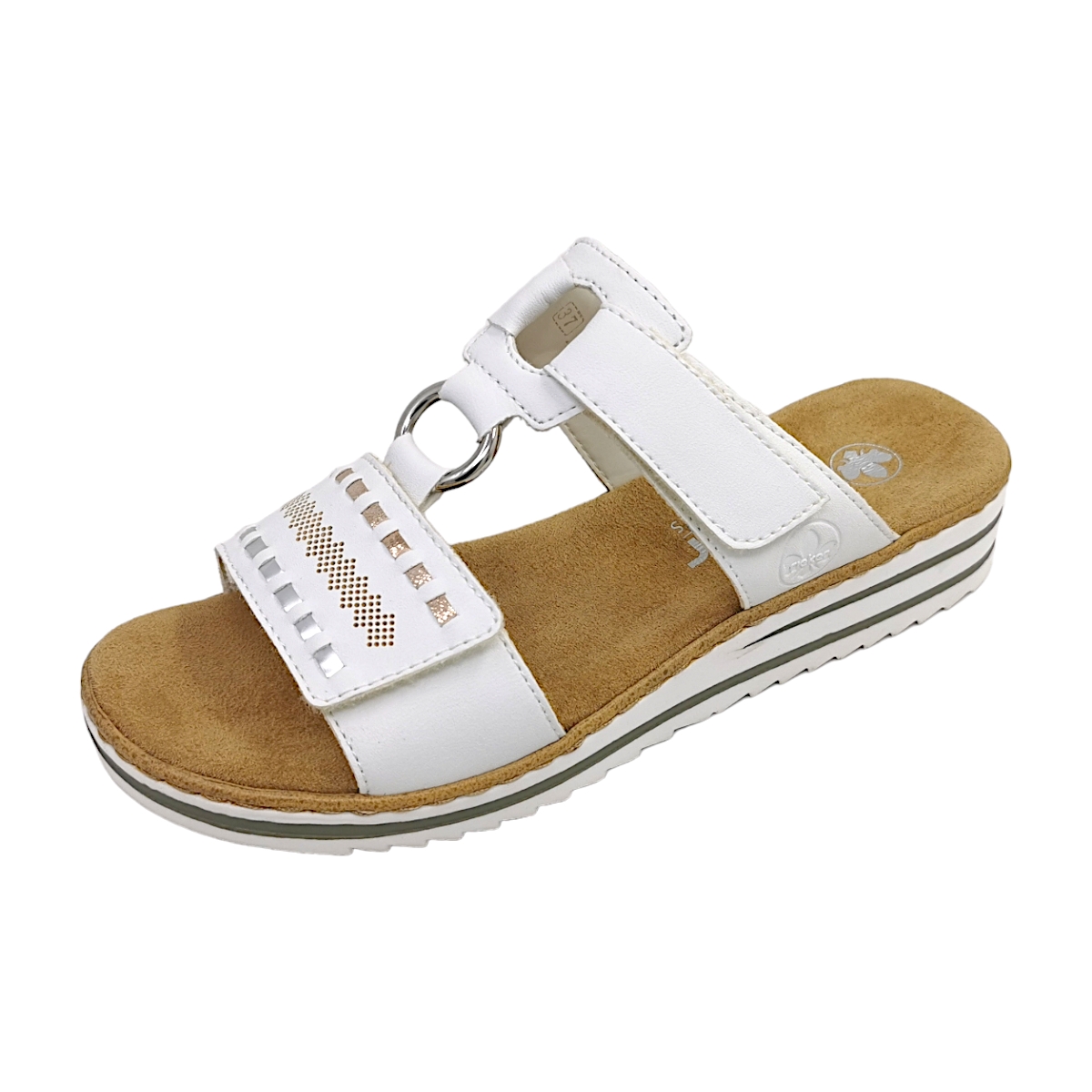 Rieker Alabama/Mirror/Nanao V0636-80 Weiß Weiß/Argento/Rosegold 80