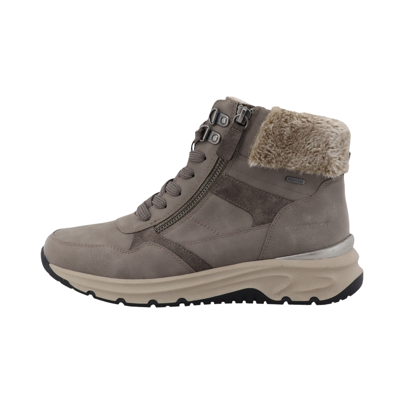 Romika Damenschuhe Schnürer Winterstiefel Grau Freizeit