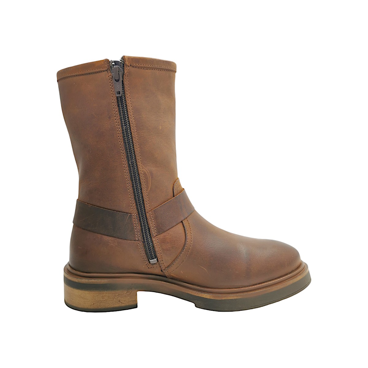 Palpa Damenschuhe Stiefel Reißverschluss Braun Freizeit (tabaco, Größe 42 EU)