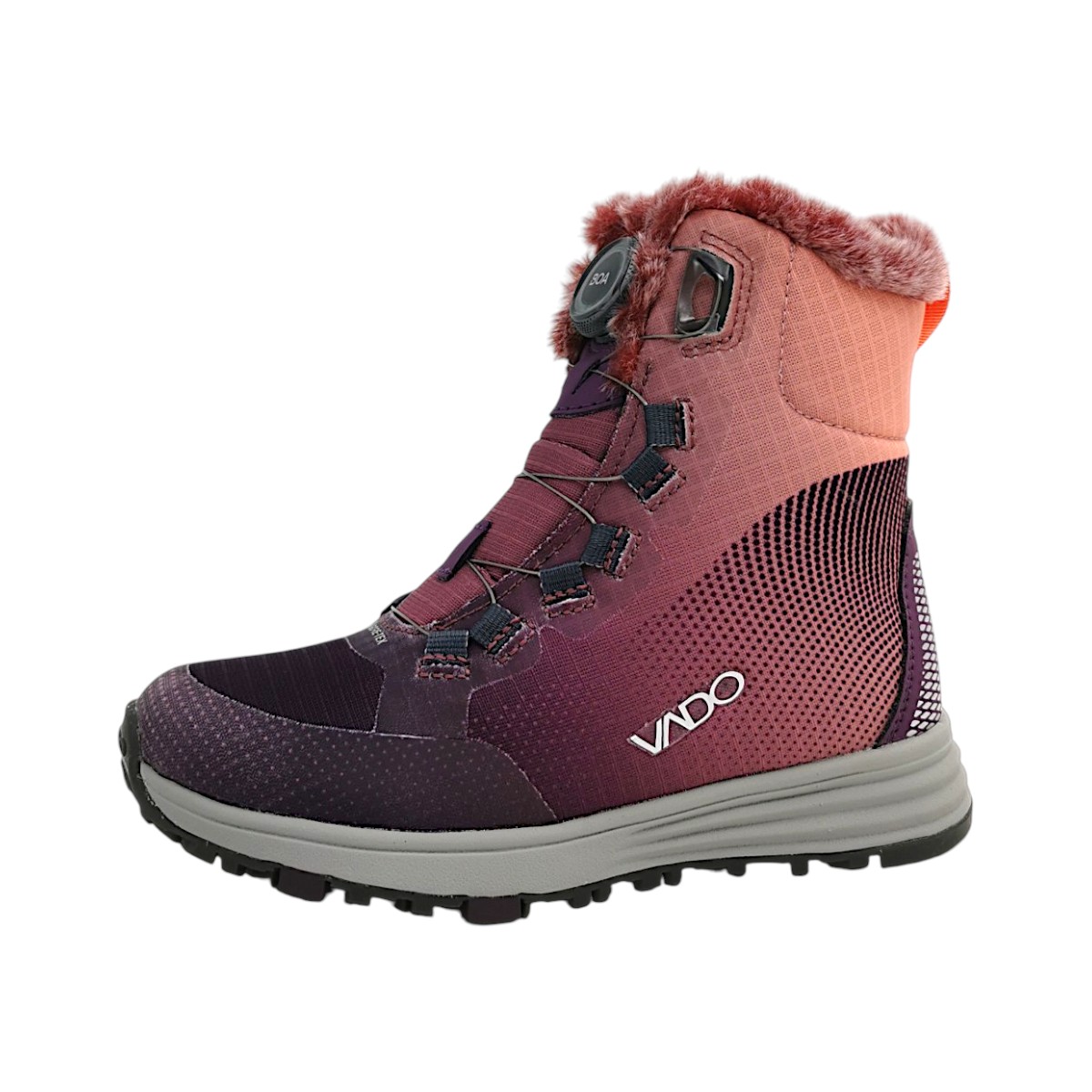 Vado Wendy High Boa Kinderschuhe Mädchen Winterstiefel Rosa Freizeit (berry salmon 344, Gr. 1:33)
