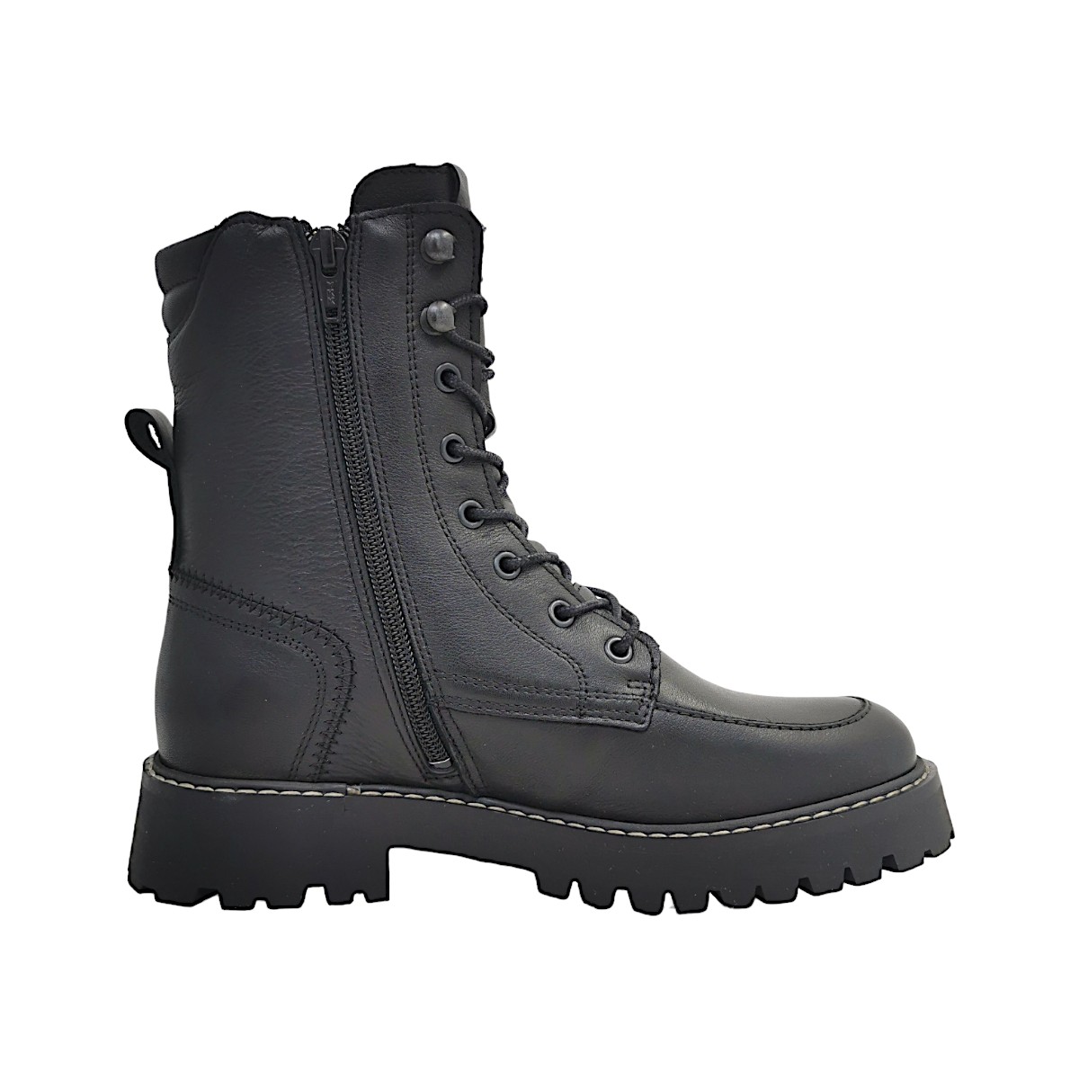 Palpa Damenschuhe Reißverschluss Stiefel Schwarz Freizeit (black, Größe 41 EU)