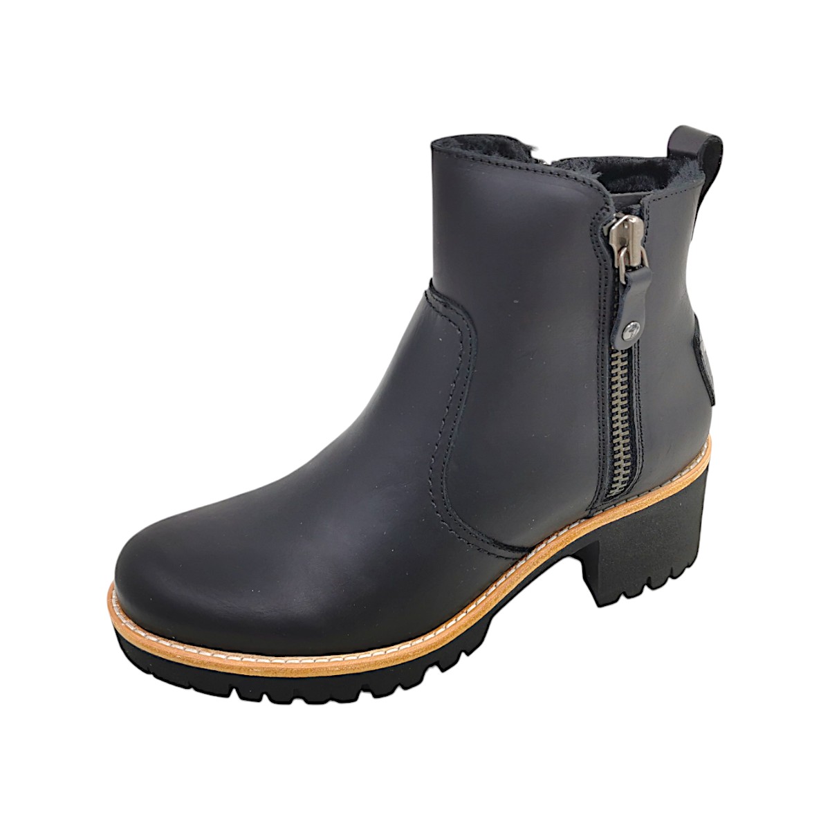 Panama Jack Damenschuhe Stiefel Reißverschluss Schwarz Freizeit