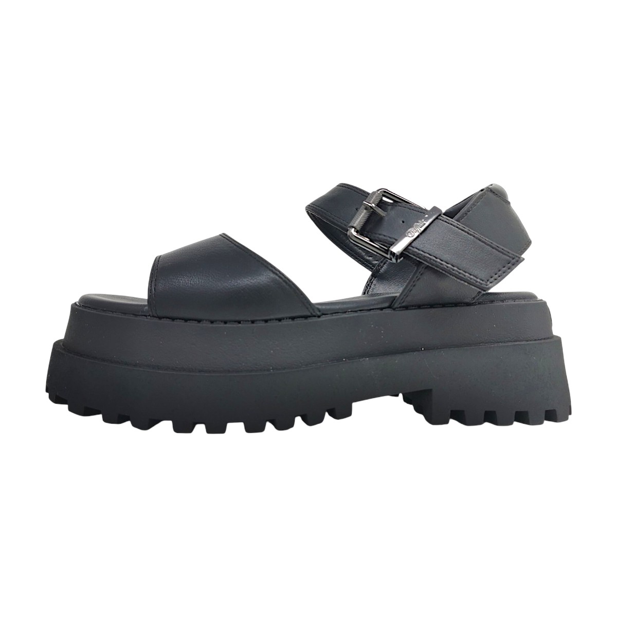 Buffalo Damenschuhe Sandalen Hoch Schwarz Freizeit