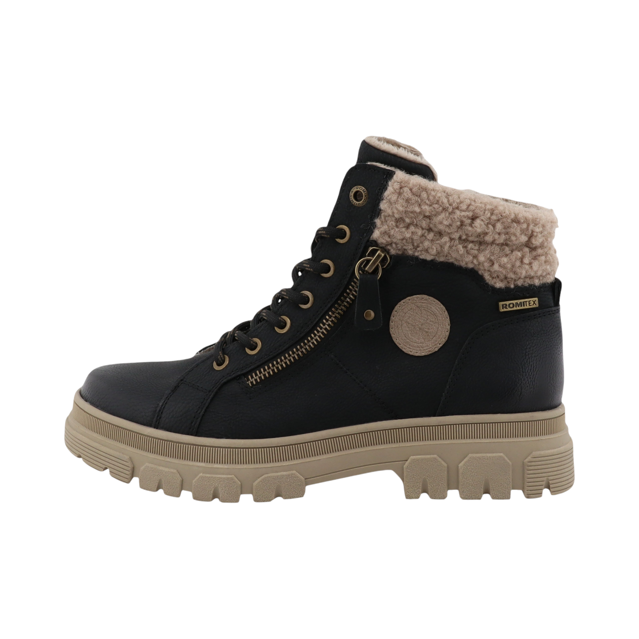 Romika Damenschuhe Schnürer Winterstiefel Schwarz Freizeit