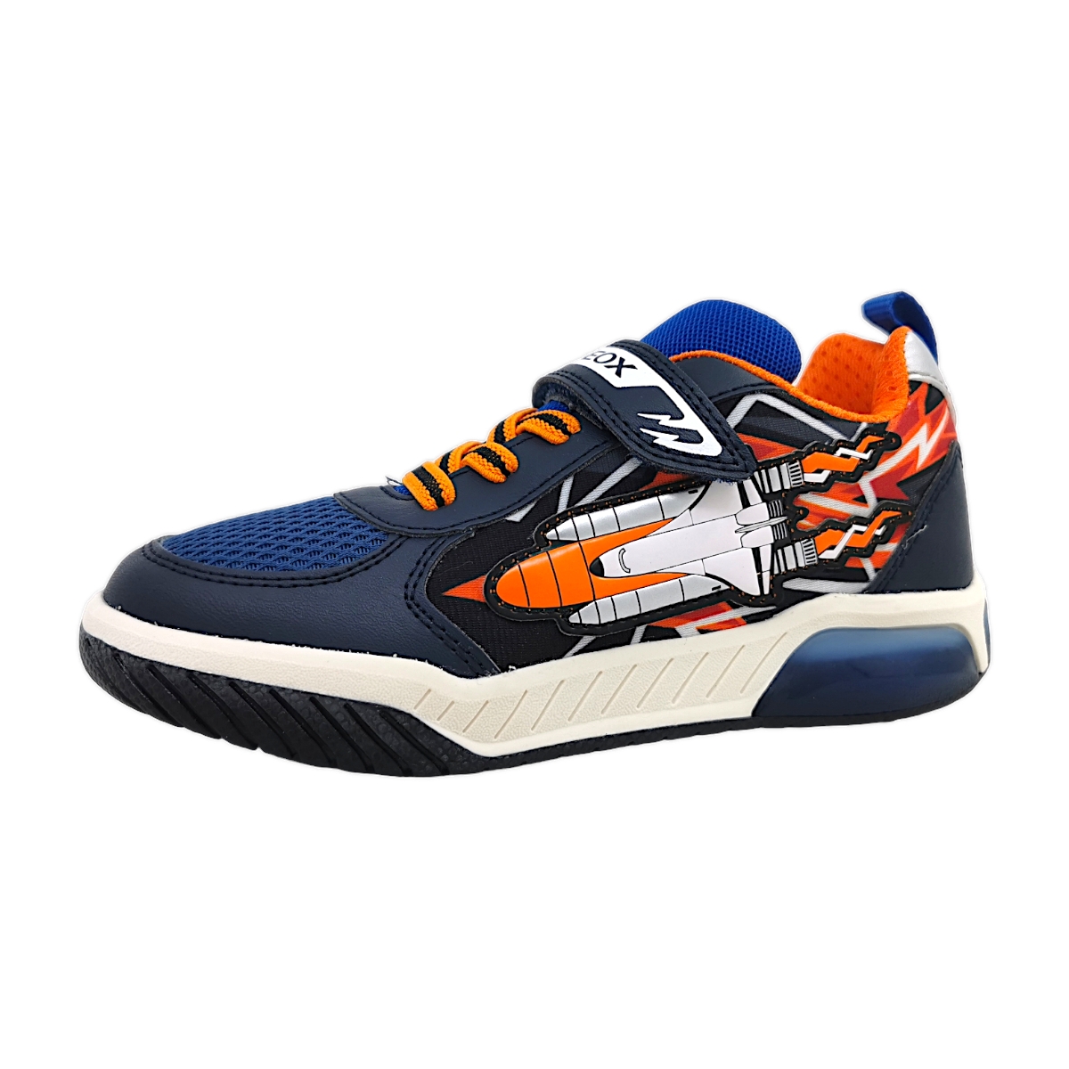 Geox Inek Bay Kinderschuhe Jungen Halbschuhe Klett Blau Freizeit