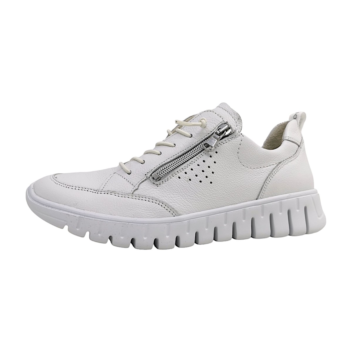 Waldläufer Damenschuhe Schnürschuhe Weiß Freizeit