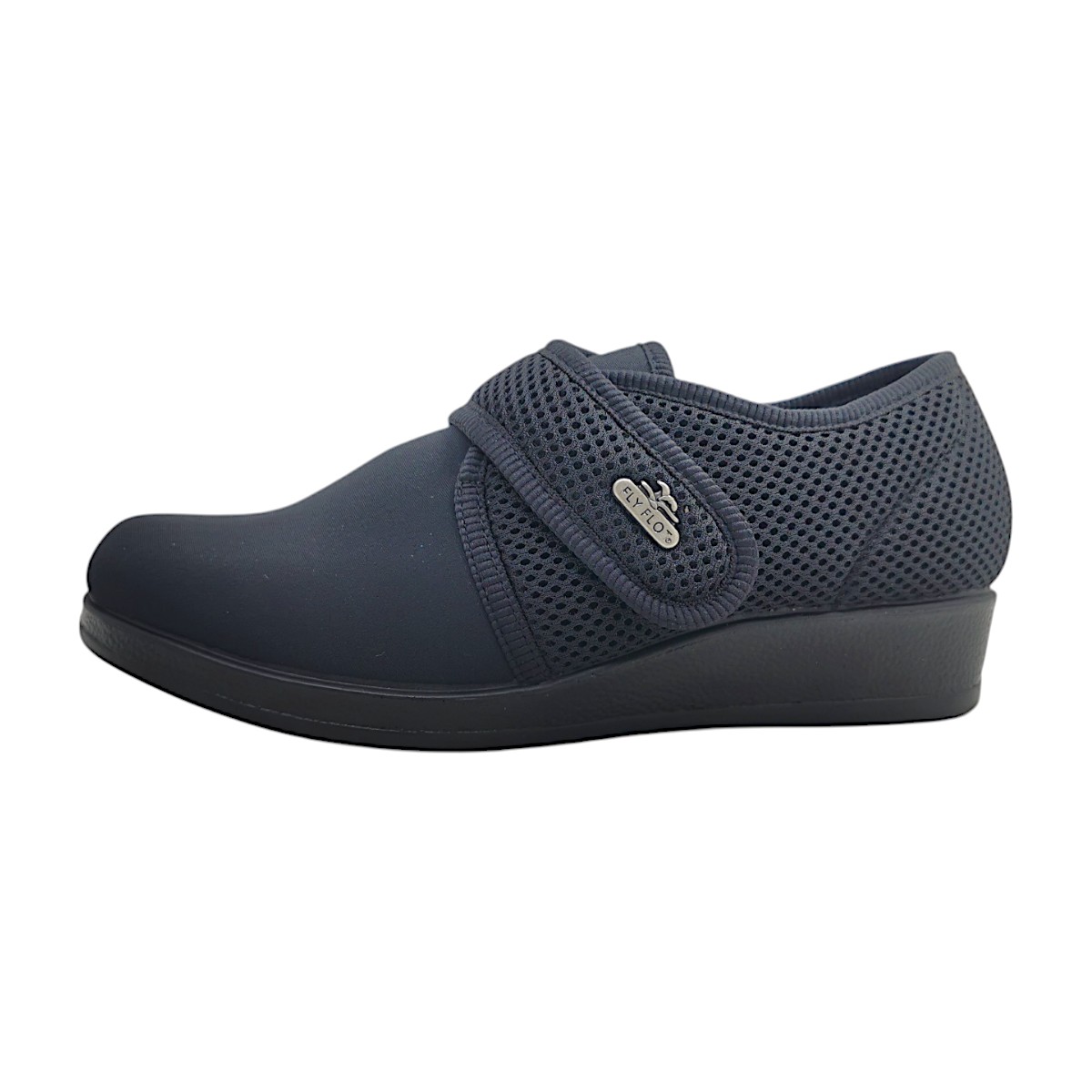 FLY FLOT Damenschuhe Halbschuhe Slipper Schwarz Freizeit