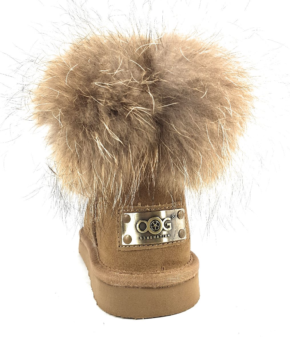 OOG Damenschuhe Stiefel Gefüttert Braun Freizeit (camel, Größe 41 EU)