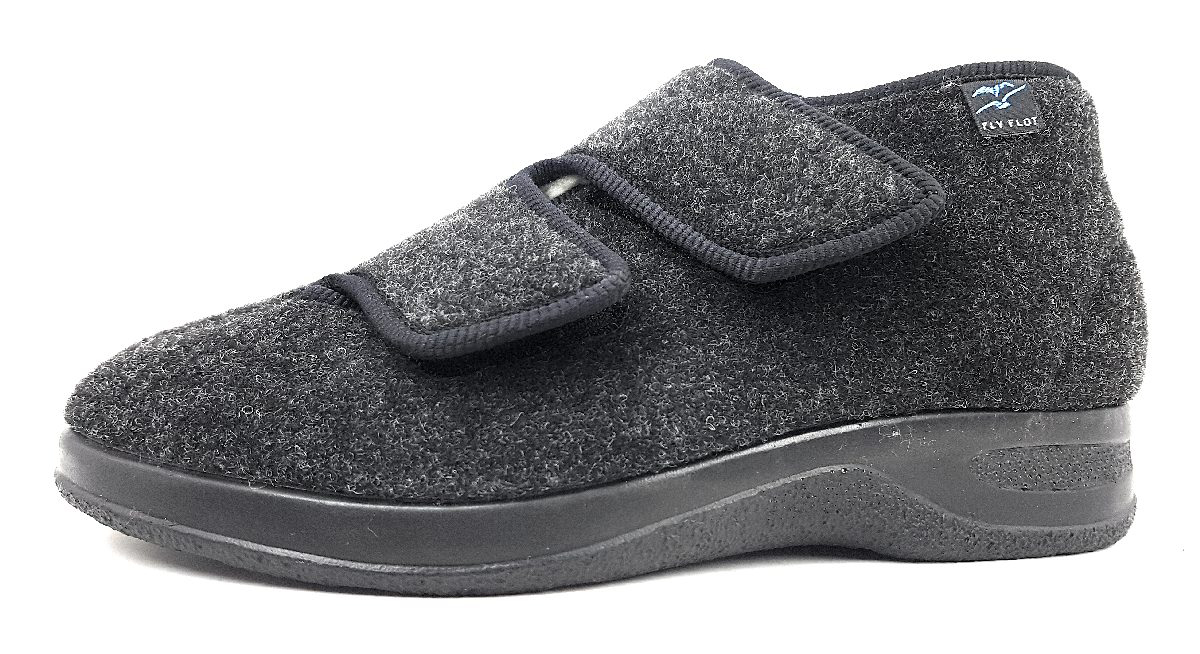 FLY FLOT Damenschuhe Hausschuhe Grau Freizeit