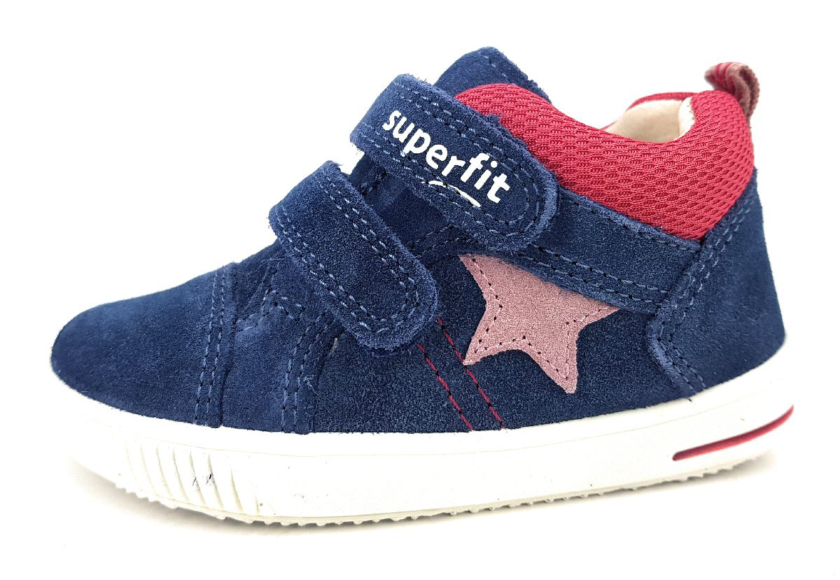 Superfit Moppy Kinderschuhe Mädchen Halbschuhe Schnürer Lauflernschuh Blau Freizeit