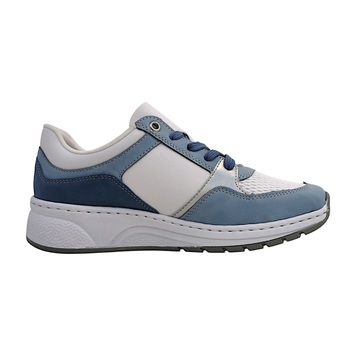 Rieker Dollaro N6502-12 Blau ciel/bleu/weiß/perlmutt