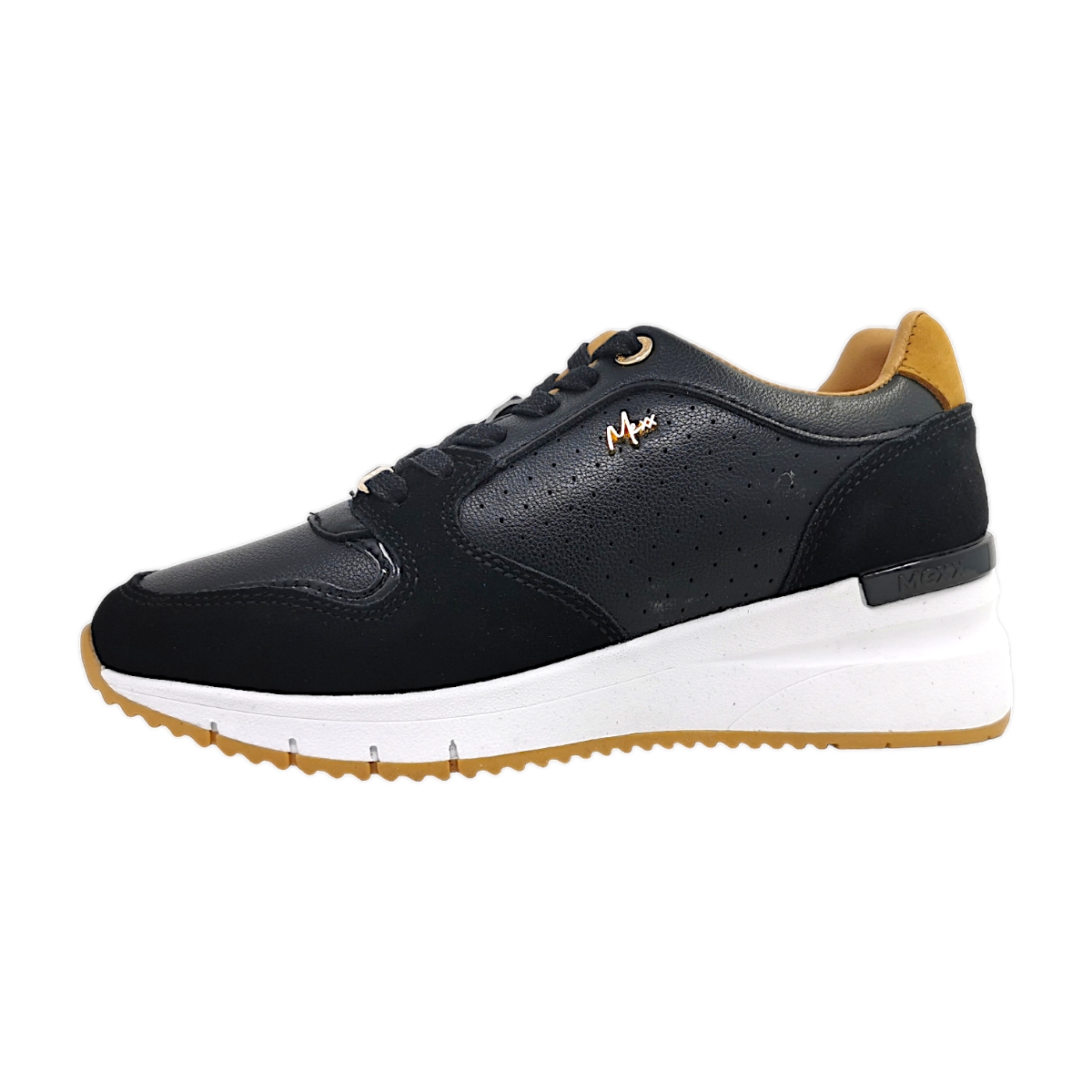 Mexx Hena Damenschuhe Für lose Einlagen sportlicher Schnürer Schwarz Mexx Hena Damenschuhe Für lose Einlagen sportlicher Schnürer Schwarz