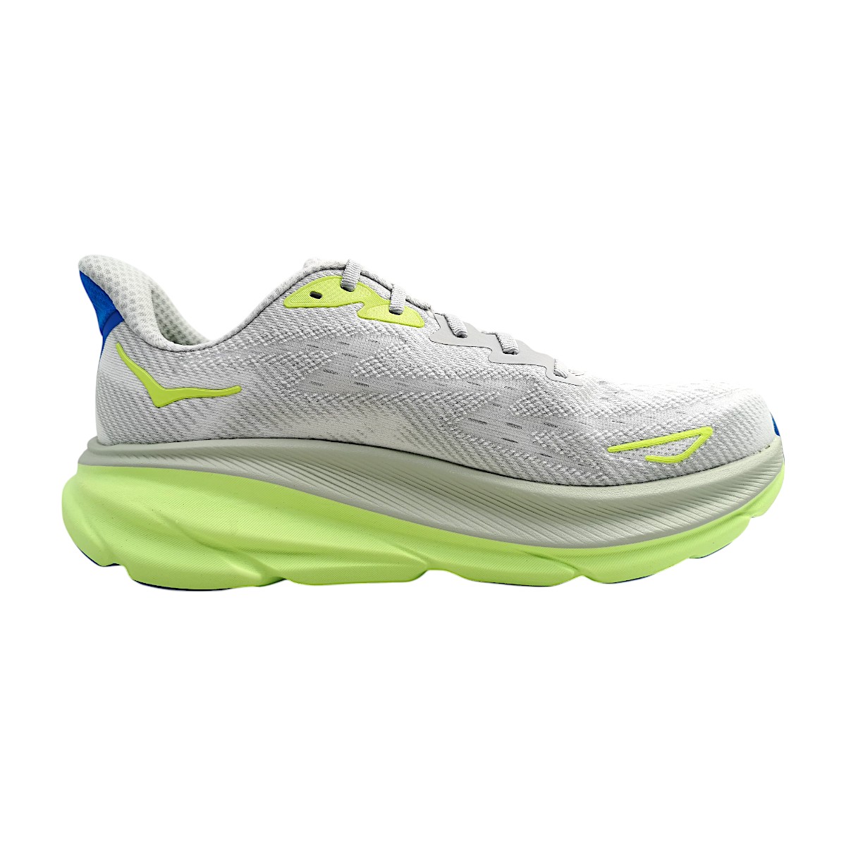 Hoka Clifton 9 Sportschuhe Herren Laufschuhe Grau Freizeit (STLC stardust/cobalt, Größe 41 EU)
