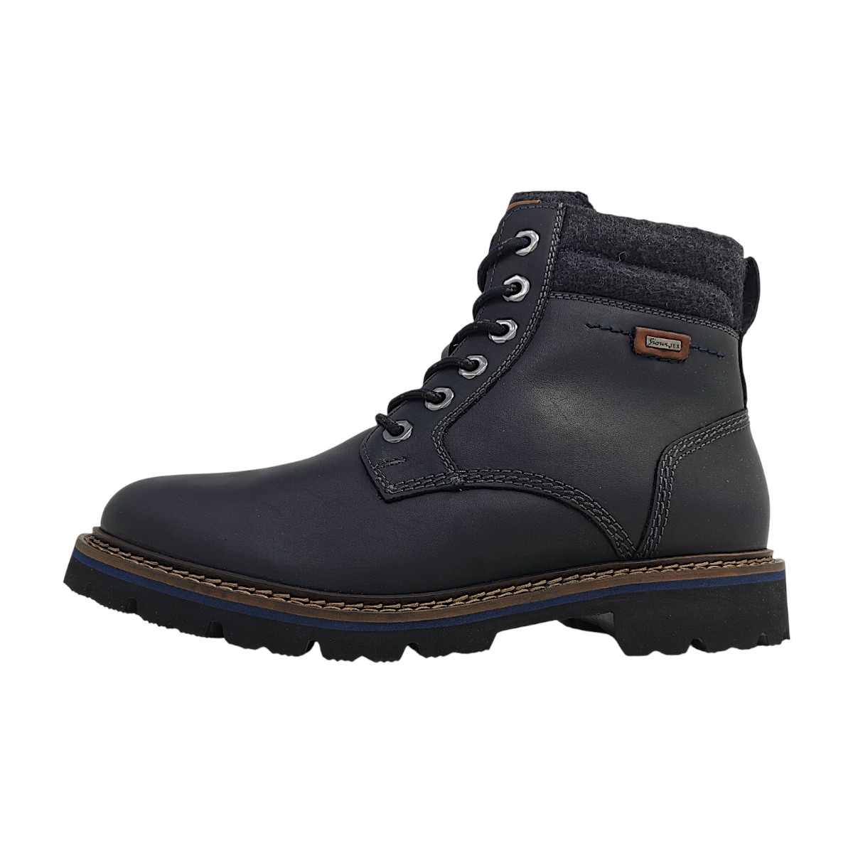 Sioux Herrenschuhe Warmfutter Schnürstiefel Schwarz Freizeit (Schwarz/Dk. grey, Gr. 2:8)