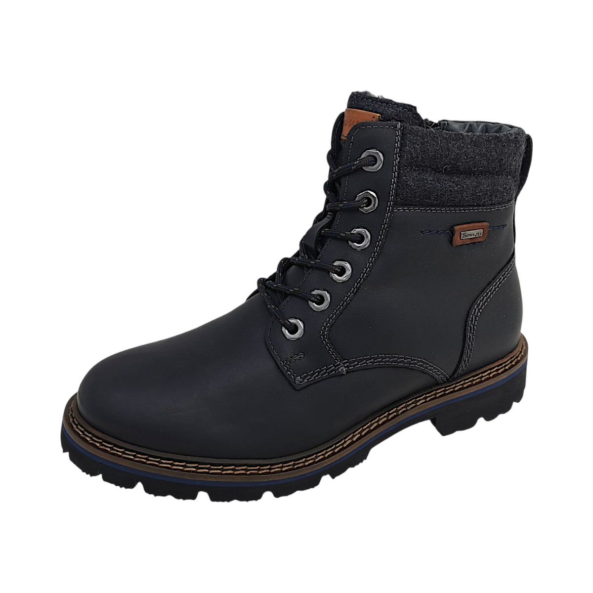 Sioux Herrenschuhe Warmfutter Schnürstiefel Schwarz Freizeit (Schwarz/Dk. grey, Gr. 2:7.5)