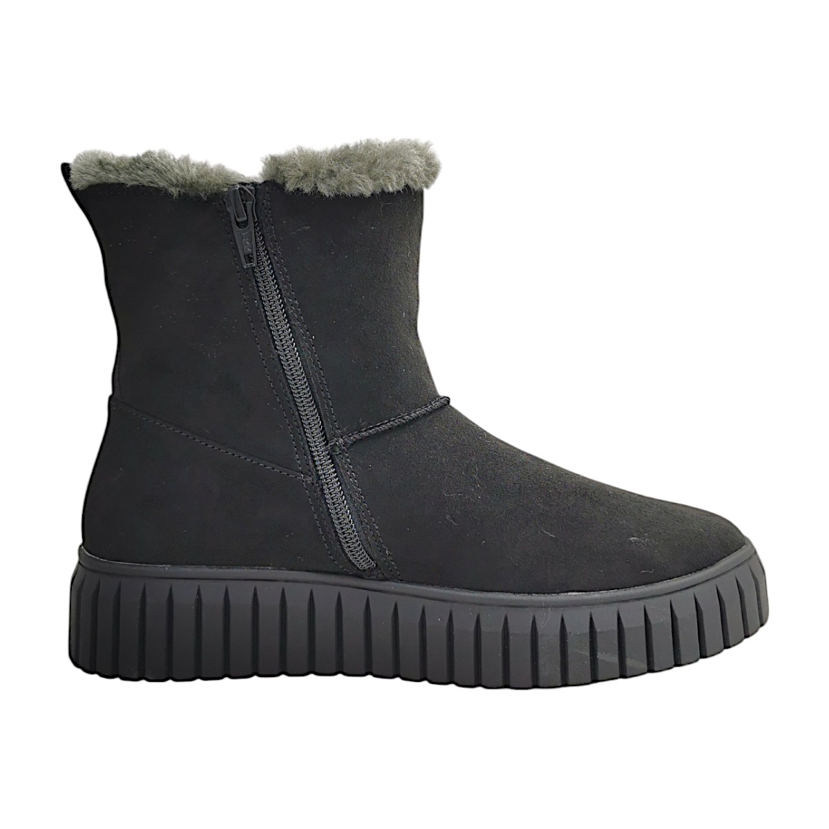 s.Oliver Damenschuhe Reißverschluss Schaftstiefel Schwarz Freizeit (001 black, Größe 39 EU)