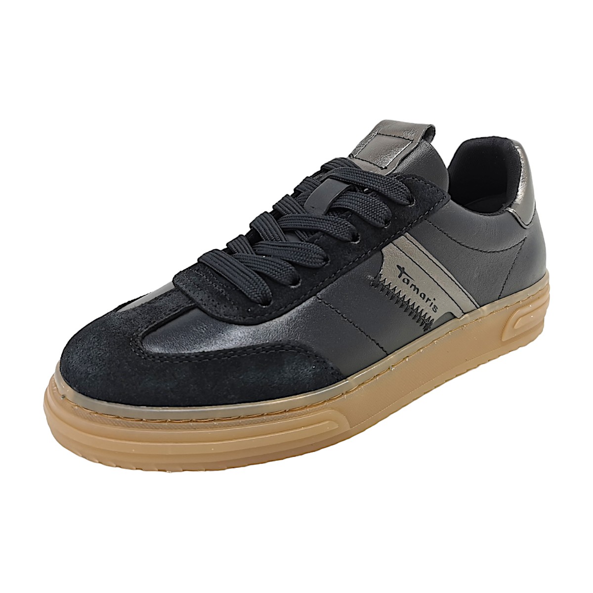 Tamaris Damenschuhe Für lose Einlagen Schnürer Schwarz Freizeit (003 Black, Größe 41 EU)