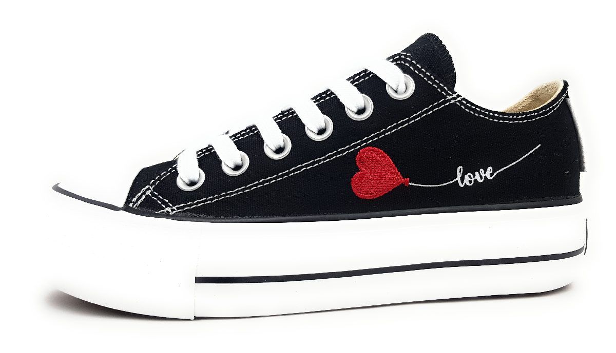 British Knights Damenschuhe Schnürschuhe Sportive Sneaker Schwarz