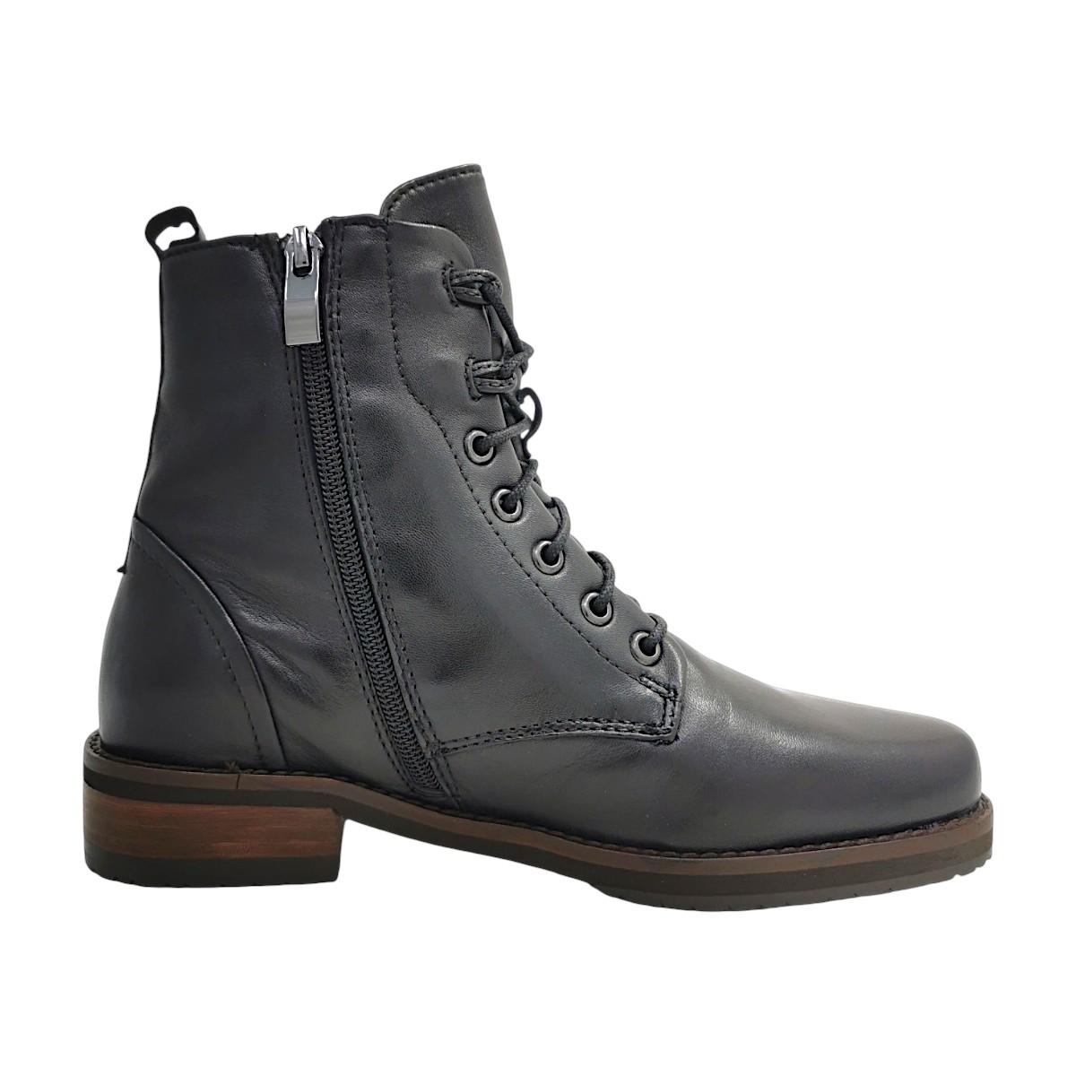 Damenschuhe Schnürstiefel Schwarz Freizeit (black, Größe 41 EU)